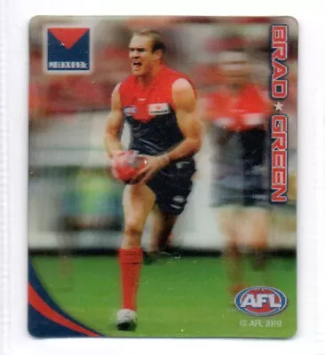 2010 AFL ULTRA 3D FOOTY PLAYS SNACKBRANDS - #43 Brad GREEN (MELBOURNE) • $5