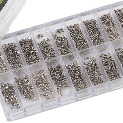 $18.63 • Buy 1800pcs/box Stainless Steel Glasses Sunglasses Spectacles Watch Mini Screws Repa