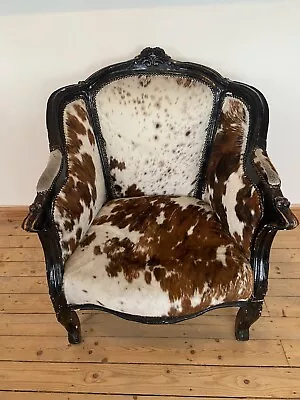 Vintage Cow Hide Armchairs X2 • £150