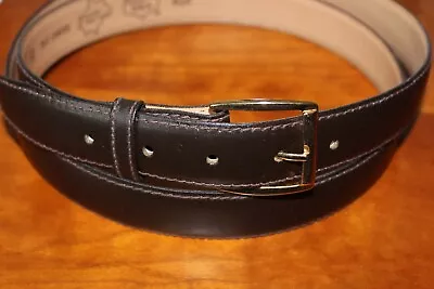 Size 50  Split Cowhide Leather Brown Dress Belt 30 Mm (~1¼ ) Wide • $4