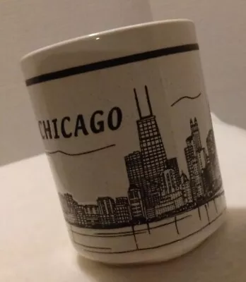 Vintage CHICAGO City Skyline Travel Memorabilia COFFEE Cup Mug ~ Pre-Owned ~ EUC • $16