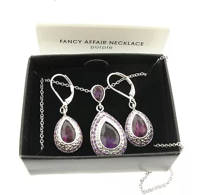 Avon Fancy Affair Necklace & Earrings Rhinestone Jewelry Set • $24.99