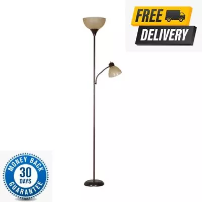 72  Modern Light Floor Lamp For Room With Adjustable Reading Standing Led Brown • $20.98