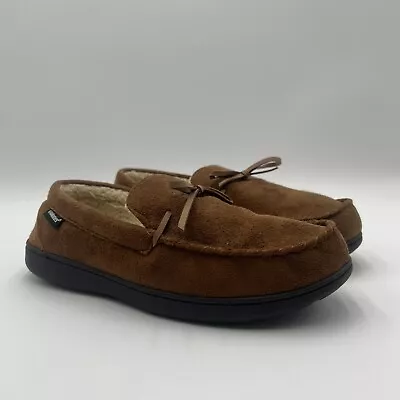 Isotoner Microsuede Moccasin Slippers Men’s Size 10-11 Brown • $13.59