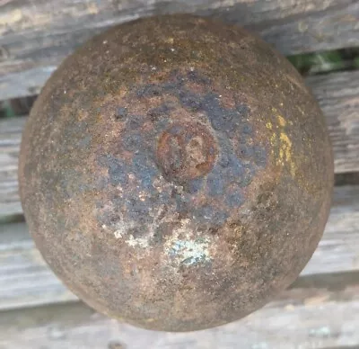 Vintage 16 Lbs. Iron Shot Put Ball - Track & Field 4.75  Marked 16 • $69.38