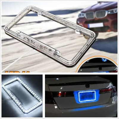 12v White 54 LED Lighting Acrylic Plastic Rear License Car Plate Cover Frame • $21.50