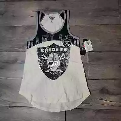 NFL Oakland Raiders Womens Team Logo Tank Top Small White MD2 • $19