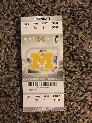 2017 Michigan Wolverines Vs Cincinnati Ncaa College Football Ticket Stub 9/9 • $3.49