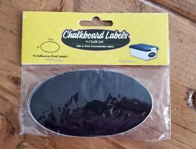 Chalkboard Labels By Chalk Ink 10 Adhesive Oval 2  X 3.5  Peel And Stick • $3