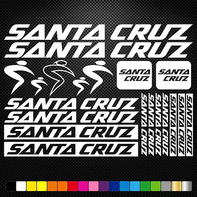 Fits Santa Cruz Vinyl Decal Stickers Sheet Bike Frame Cycle Bicycle Road • £7.30