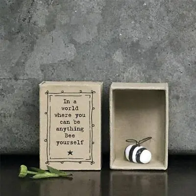Bee Matchbox Gift - In A World Where You Can Be - Bee Yourself - East Of India • £5.75