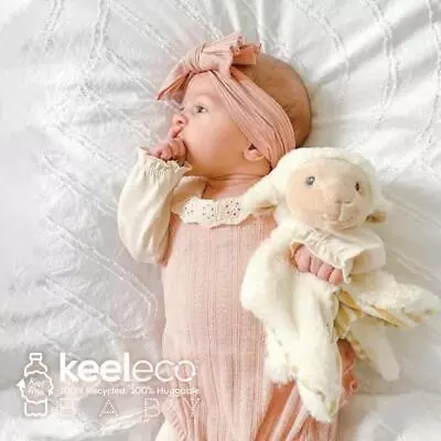 Baby Comforter Blanket Soft Toy Gift ~ Lullaby Lamb ~ 100% Recycled Keel 0+ ~abg • £12.95