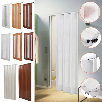 £65.95 • Buy 6/10mm Kitchen Bathroom PVC Concertina Accordion Door Bi Folding Sliding Panels