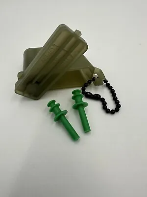 Military Issue Ear Plugs With Case & Chain - Army & Marine Corps Ear Protection • $6.99