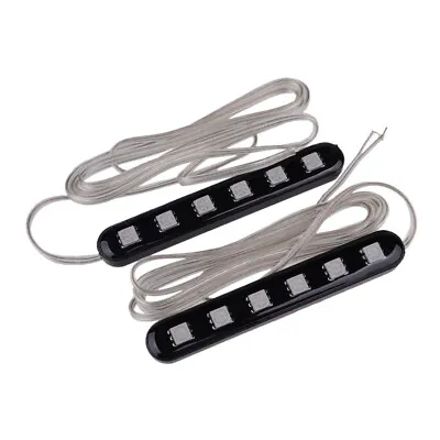 Pair Red Brake LED Flash Side Rear Strobe Tail Light Strip Motorcycle ATV • $8.20