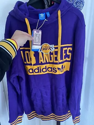 £29.99 • Buy Los Angeles Lakers Adidas Pullover Hoodie – Purple BNWT Size Large