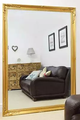 £221.39 • Buy Extra Large Wall Mirror Gold Antique Vintage Full Length 6Ft7x4Ft7 201 X 140cm
