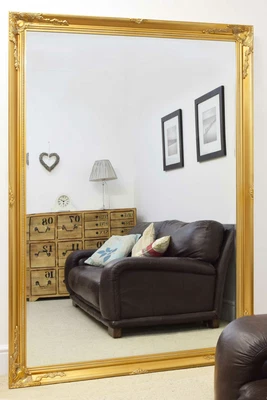 £221.39 • Buy Extra Large Wall Mirror Gold Antique Vintage Full Length 6Ft7x4Ft7 201 X 140cm