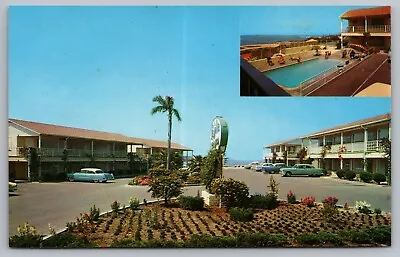 La Jolla Shores Hotel La Jolla California Vintage Cars Postcard • $8