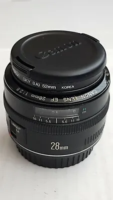 Canon EF 28mm F/2.8 Prime Lens For Canon EOS - With Caps And Boxed. • £249