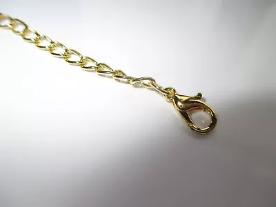 UK 1 X Double Clasp Gold Extension Necklace Bracelet  Jewellery Extender Chain • £2.75