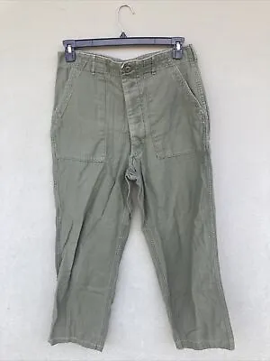 Vintage 60s US Army OG-107 Sateen Type 1 Class 1 Trouser Pants USA Vietnam 33x32 • $70