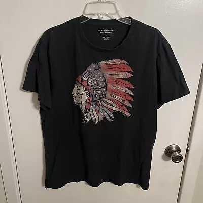 Denim & Supply Ralph Lauren Shirt Mens Medium Indian Chief Head Short Sleeve • $14