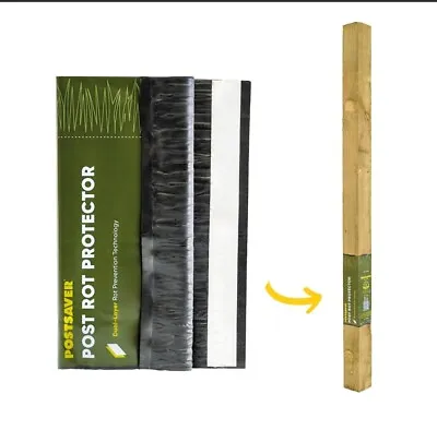 £12 • Buy Gate & Fence Post Rot Protection Sleeves For 5x5  & 6x6  Square Posts- Pack Of 2