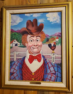 Red Skelton Oil On Canvas Lithograph Sunday Afternoon 1987 COA 1904 • $200