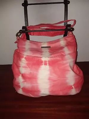 Red By Marc Ecko Orange And Vanilla  Ruffled Faux Leather  Handbag Shoulder Bag • $28