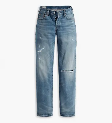 Levi's Premium Women 501 '90s Selvedge Straight Leg MId Rise Jeans  Blue  NWT • $66.99