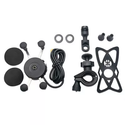 Black Metal Bicycle Motorcycle Phone Mount Holder For CellPhone GPS AU • $33.59