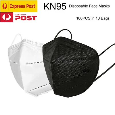 $28.49 • Buy 100PCS KN95 N95 P2 FFP2 Face Mask Disposable Protective Mask Cover CE 5 Layers