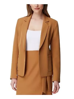 TAHARI ARTHUR S. LEVINE Womens Brown Pocketed Jacket Petites 0P • $28.86