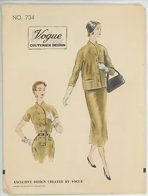 Vogue Couturier Design 734 Dress Box Jacket Vintage Sewing Pattern • $17.46