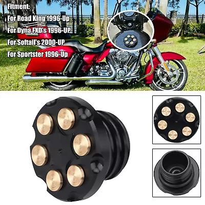 $15.98 • Buy CNC Aluminum Fuel Gas Tank Oil Cap Black For Harley Dyna Low Rider EFI FXDLI US