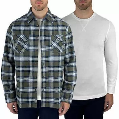 Jachs Men’s Flannel And Thermal Shirt Pack-2 • $24.99