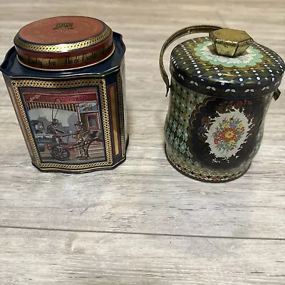 Vintage Murray Allen Tea Tin And Charles Dickens London Quality Tea Tin Lot Of 2 • $14.99