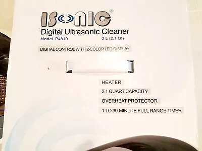 ISonic P4810 Commercial Ultrasonic Cleaner 2.1Qt/2L 110V Really Great Shape • $95