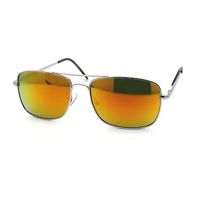 Mens Air Force Rectangle Mirror Lens Racer Pilots Sunglasses • $12.95
