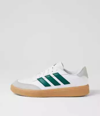 New Adidas Courtblock M White Green Silver Sneakers Mens Shoes Casual • $90