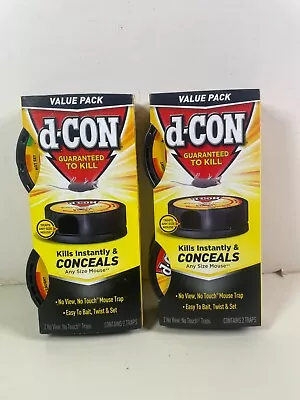 D-Con Value Pack Disposable No View Snap Trap For Mice 2-Packs 4 Traps Total • $18.99