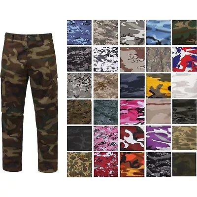 Tactical BDU Pants Camo Cargo Uniform 6 Pocket Camouflage Military Army Fatigues • $39.99