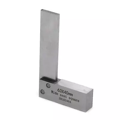 63x40mm Machinist Square Steel Machinist Ruler Precision Square Right Angle Meas • $15.39