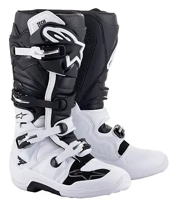 Alpinestars Tech 7 Mens MX Offroad Boots White/Black • $373.83