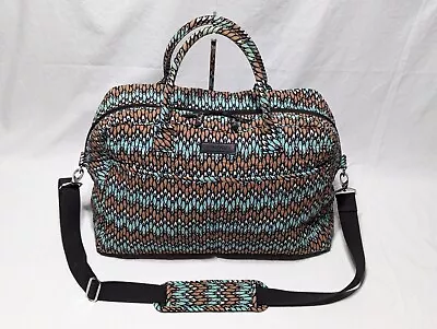 Vera Bradley Sierra Stream Weekender Duffle Zip Bag With Adjustable Strap • $42.46