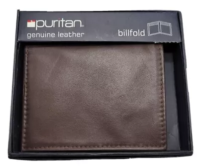 Mens Bifold Leather Wallet Puritan • $14.90