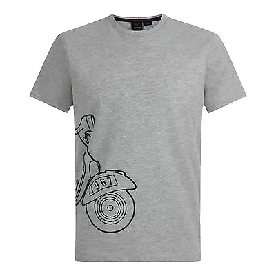 Mens Merc London Scooter Mod Soft Cotton T-shirt  Wragby - Grey Marl  • £26.99