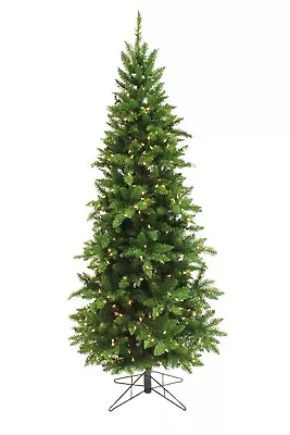 Slim Pre-lit Artificial Xmas Holiday Christmas Tree With Lush Home With Stand • $265.38