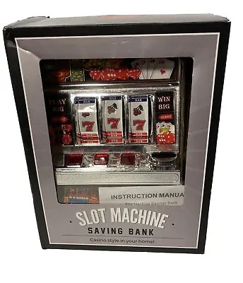The Original Fun Workshop Slot Machine Savings Bank-11”x9”x6”-NOS-Sealed Box • $39.95
